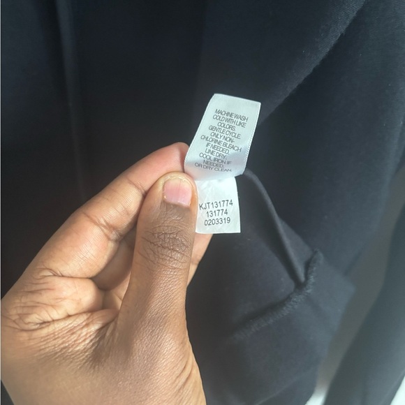 J.Jill Ponte Blazer Womens 1XL Black Open Front Stretch Knit Career Office - Picture 5 of 5